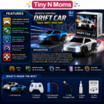 1A RC DRIFT CAR TOY WITH REMOTE CONTRL 2.4 GHZ REMOTE WITH FOLLOW MODE - Image 3