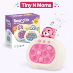 BEAR CUB FAST PUSH GAME POP WITH LIGHT AND SOUND