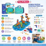 1.1 DINO THEME DRILL & SCREW BOARD TOY - Image 3